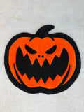 Custom tufted Jack-O-Lantern Pumpkin Rug/Decor
